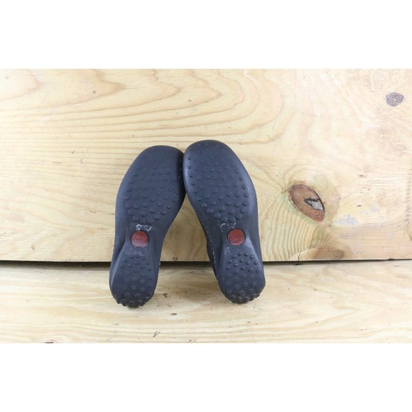 Born Shoes Womens 8 Perforated Black Leather Loafers Slip On - Picture 5 of 7